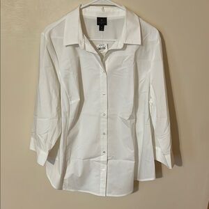 Worthington Elegant White Blouse size 1X NWT